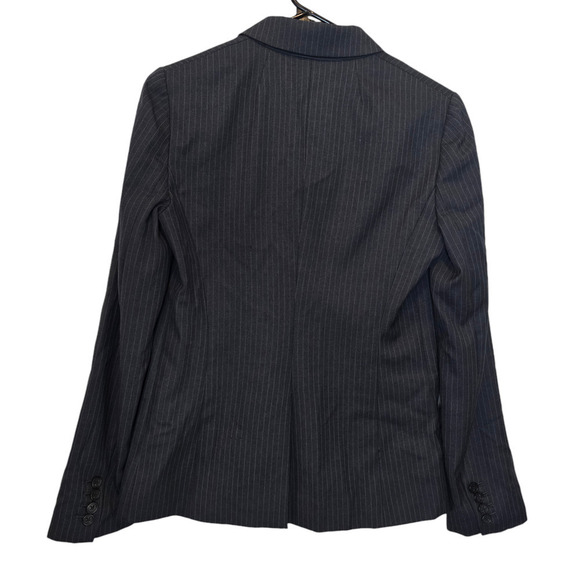 J. Crew Super 120s Pinstripe Wool Blazer Navy Size 2 - Picture 2 of 9